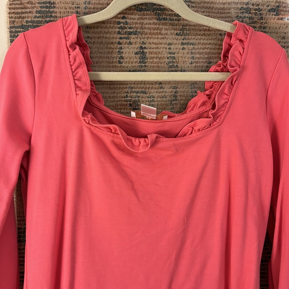 Rachel Parcell Ruffle Ponte long sleeve top - Picture 5 of 6